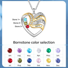 Load image into Gallery viewer, Collar con colgante de corazón de amor personalizado para mujer