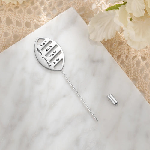 broches personalizados con grabado de nombre de familia para mujer