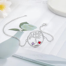 Load image into Gallery viewer, Pulsera personalizada con grabado del árbol de la vida para mujer