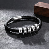 Pulsera de cuero personalizada para hombre