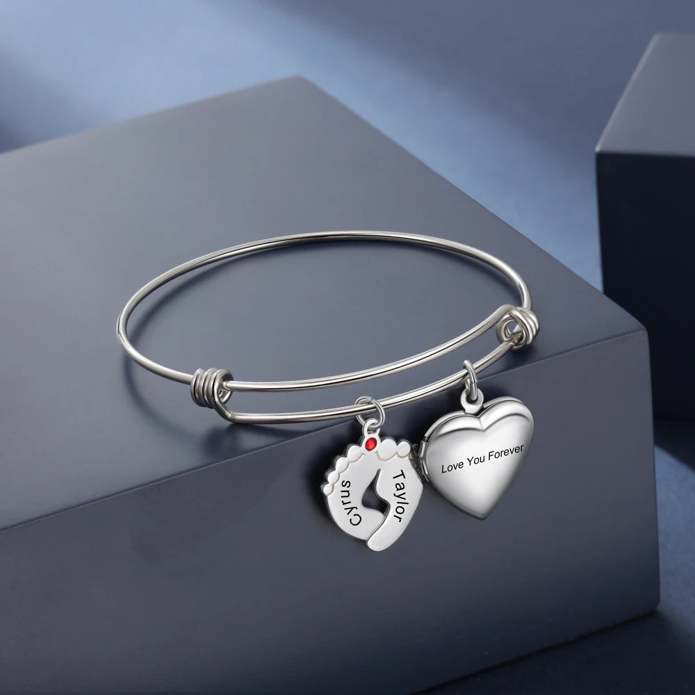 Pulseras personalizadas con foto de corazón