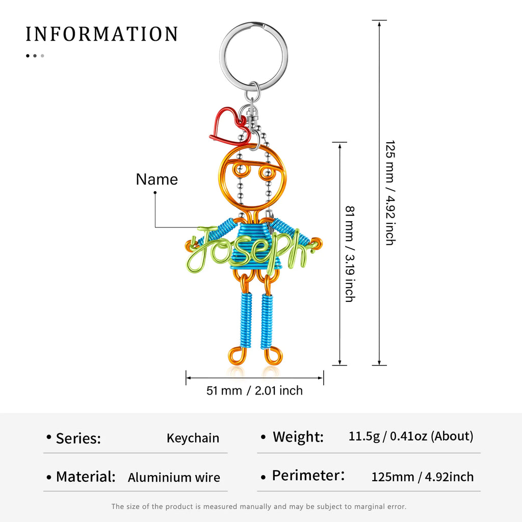 llavero con placa de identificación personalizada para niño y niña