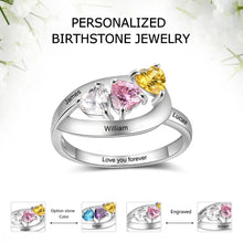 Load image into Gallery viewer, Anillos de plata con nombre personalizados para mujer