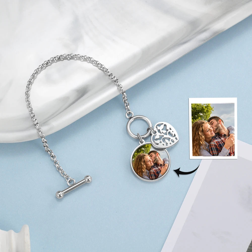 pulsera con foto personalizada para mujer