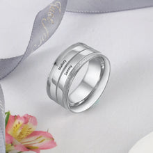 Load image into Gallery viewer, Anillos personalizados de 2 nombres para mujeres y parejas