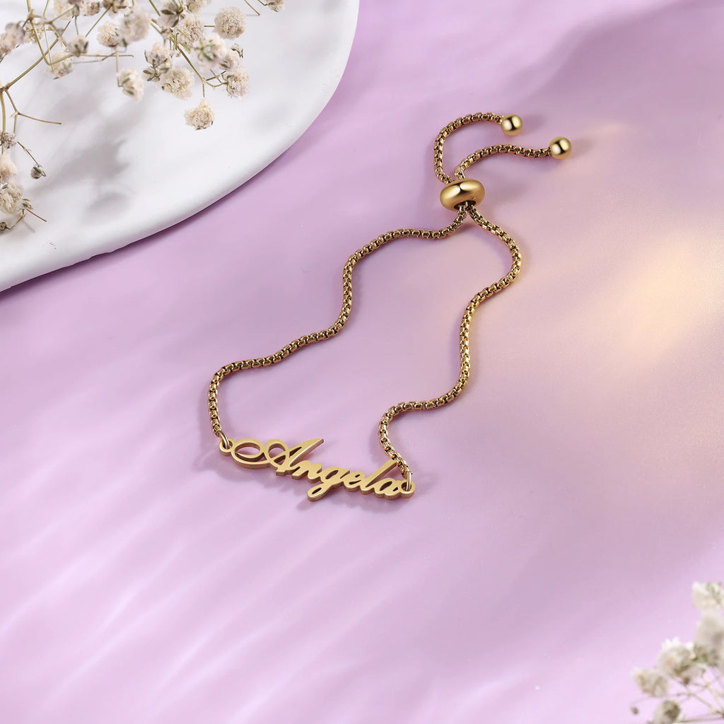 Pulseras de flores de nacimiento personalizadas para mujer