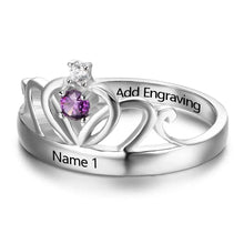 Cargar imagen en el visor de la galería, Anillo de Plata de Ley 925 con nombre grabado
