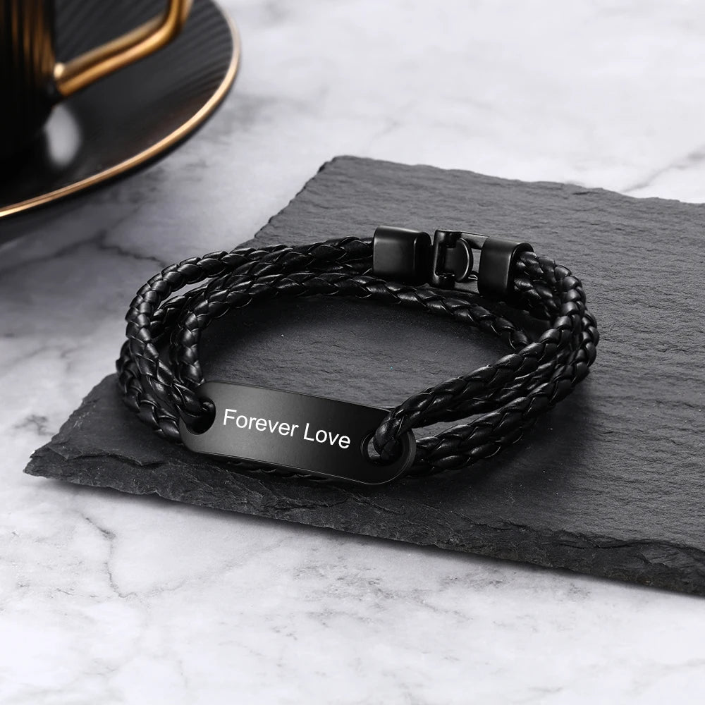 pulsera personalizada de acero inoxidable para hombre