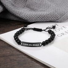 Load image into Gallery viewer, Pulsera de acero inoxidable personalizada con grabado de nombres