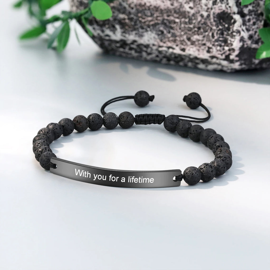 Pulseras personalizadas con grabado de nombre para hombres y mujeres