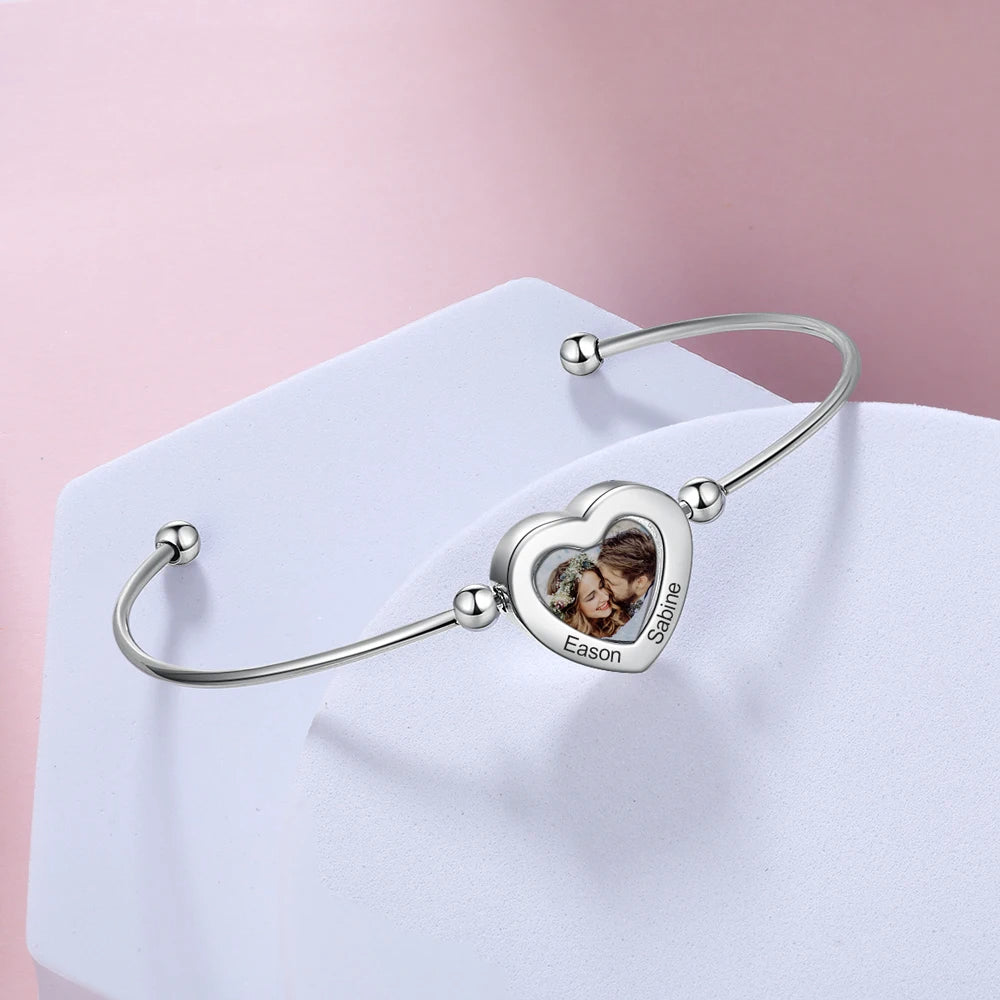 brazalete personalizado con foto de memoria para mujer