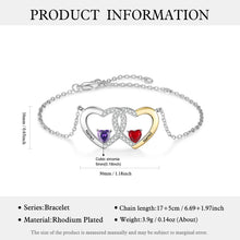 Cargar imagen en el visor de la galería, Pulsera de corazón de amor personalizada para el día de la madre para mujer