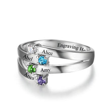 Load image into Gallery viewer, Anillo de Plata de Ley 925 de la amistad y la familia