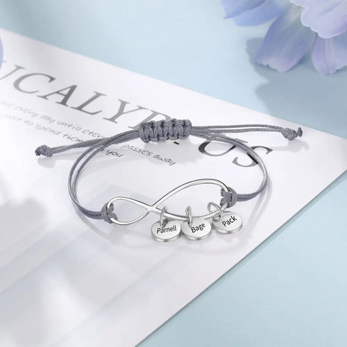 Pulseras personalizadas de acero inoxidable para madres y niños