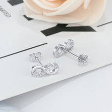 Load image into Gallery viewer, Infinity Love-pendientes de plata de ley 925 con circonita cúbica