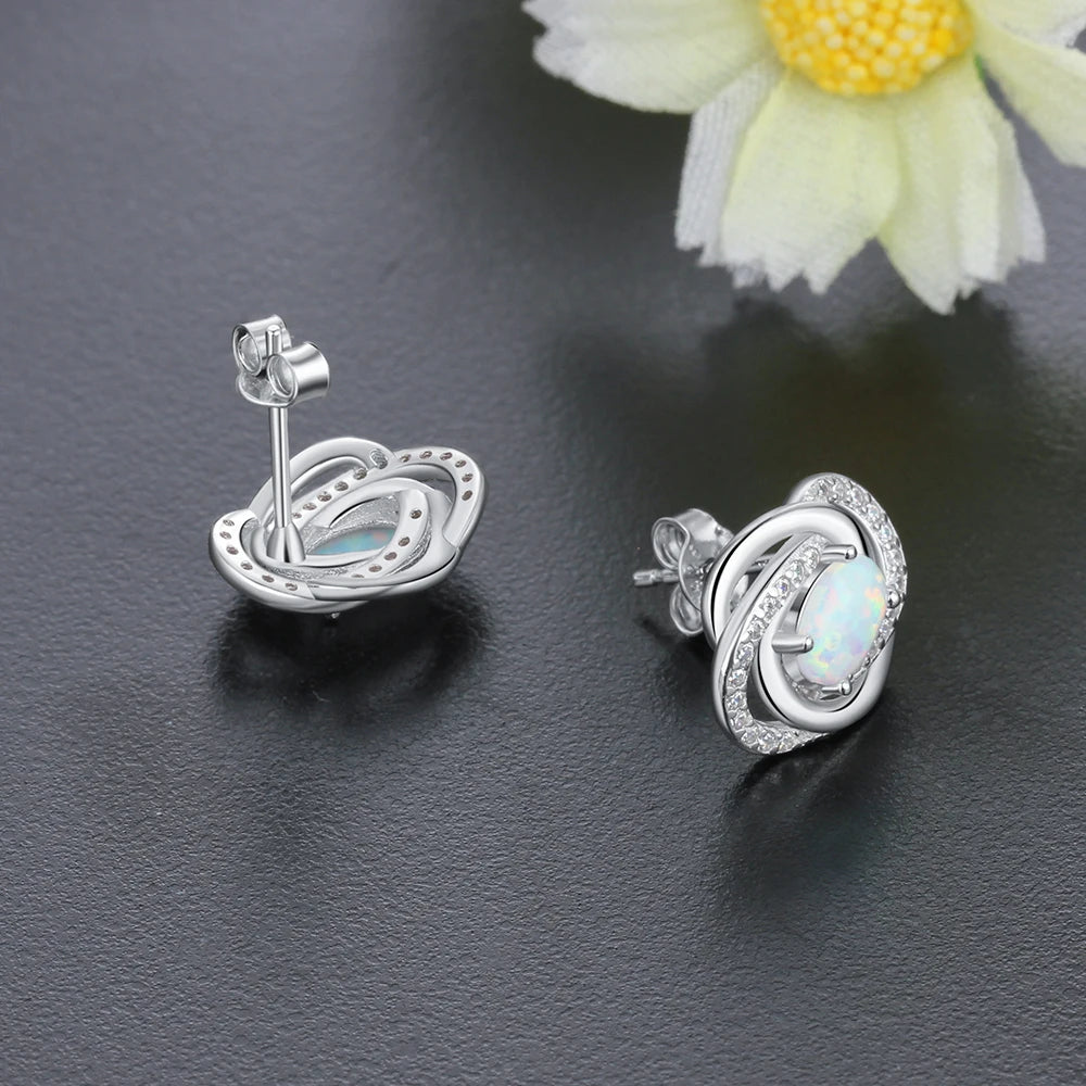 Pendientes con forma de patrón en espiral para mujer