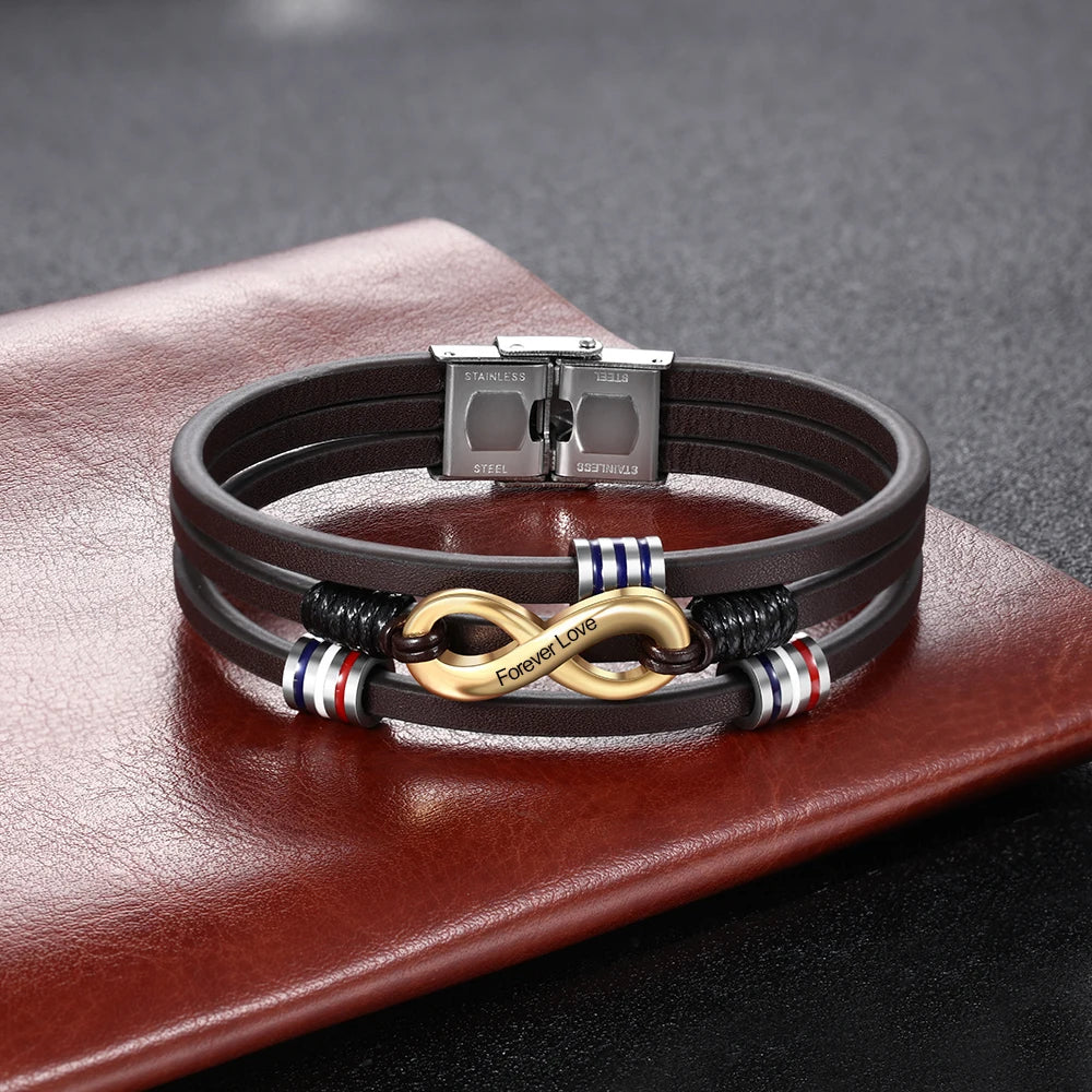 pulsera de cuero para hombre