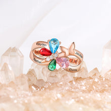 Load image into Gallery viewer, Anillos de mariposa personalizados para mujer