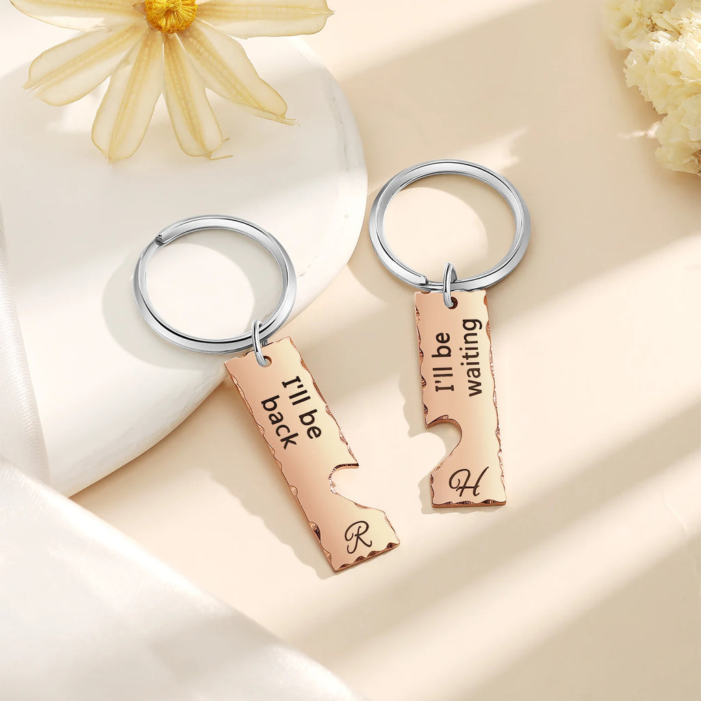 Llaveros de corazón con inicial personalizados para mujer