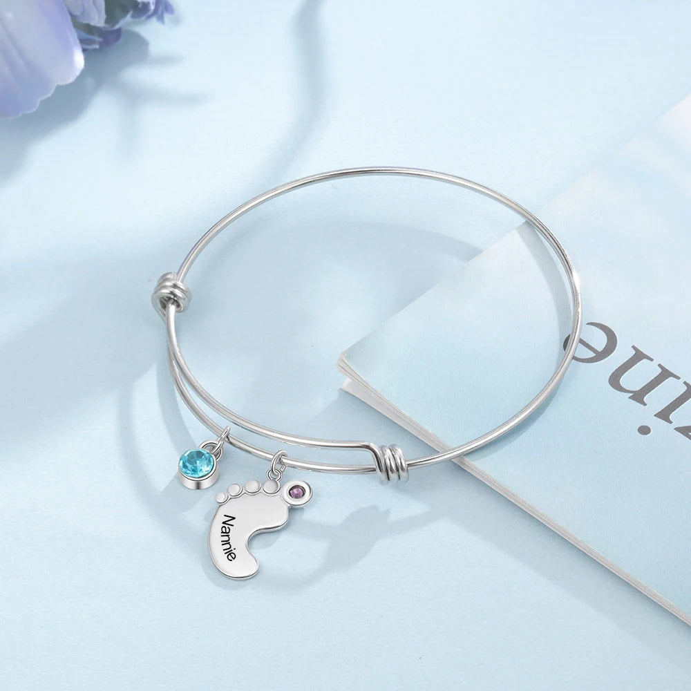 Pulseras personalizadas con grabado de nombre para mujer