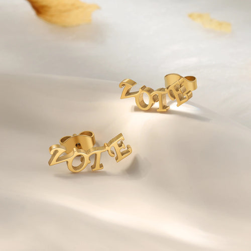 pendientes personalizados de acero inoxidable para mujer