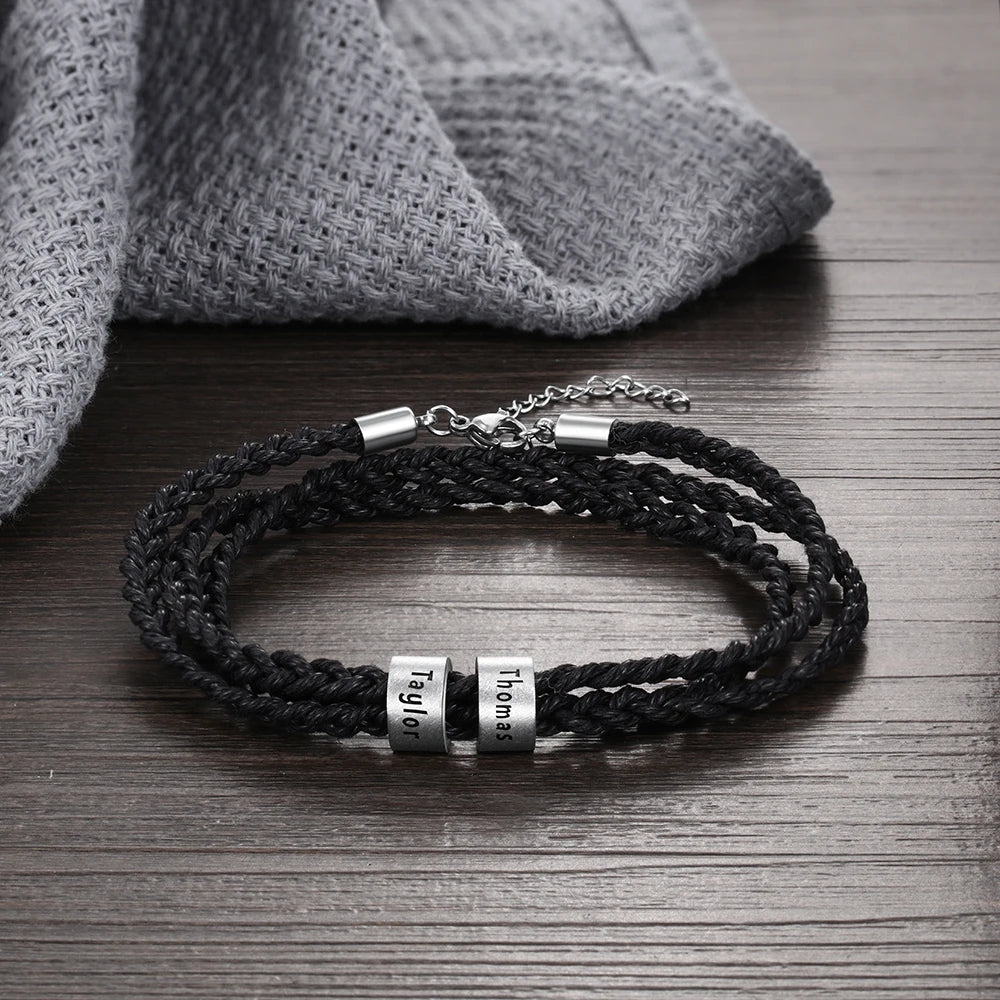 pulsera personalizada de acero inoxidable para hombre