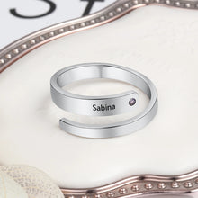 Load image into Gallery viewer, Anillos personalizados con nombre grabado para mujer