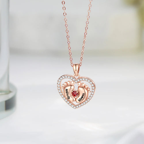 Colgante de pie de bebé personalizado con nombre personalizado