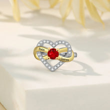 Load image into Gallery viewer, Anillo de amor infinito con nombre grabado personalizado para mujer