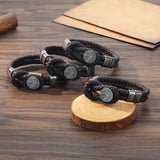 Pulsera de cuero personalizable para hombre