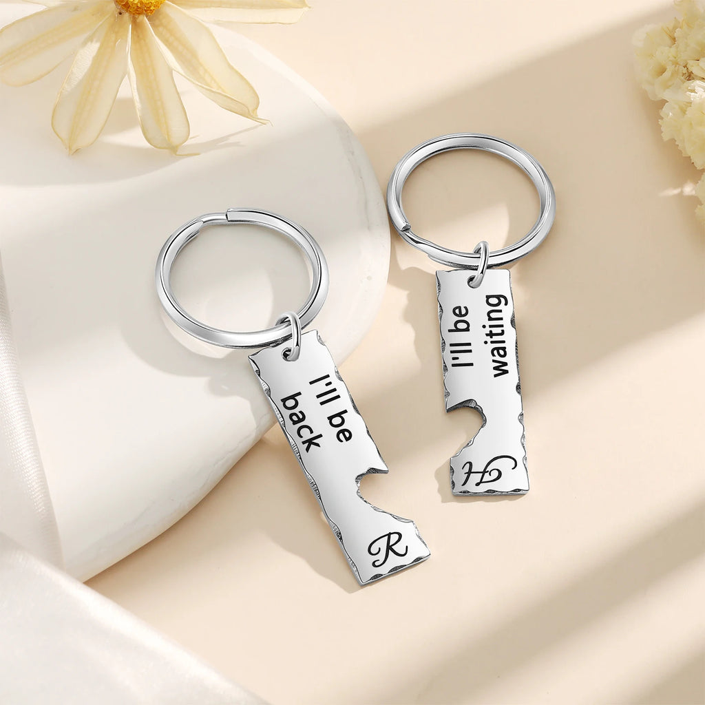 Llaveros de corazón con inicial personalizados para mujer