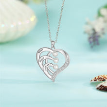 Load image into Gallery viewer, Collar de corazón de perlas personalizado