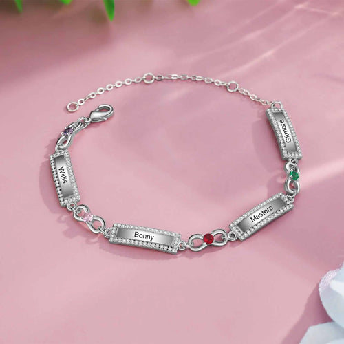 Pulsera de infinito personalizada para el día de la madre