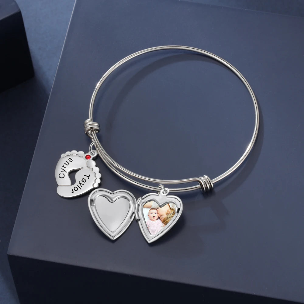 Pulseras personalizadas con foto de corazón