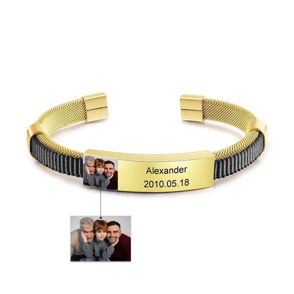 Pulsera con foto de Color para hombre