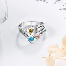 Load image into Gallery viewer, Anillos de plata de ley 925 personalizados para mujer