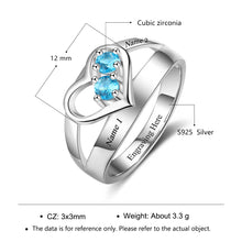 Load image into Gallery viewer, Anillo con forma de corazón para mujer