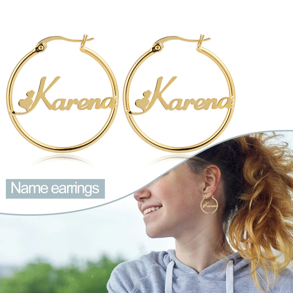 pendientes de aro personalizados para mujer