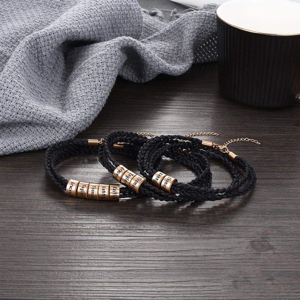 Pulsera de cuerda trenzada para hombre