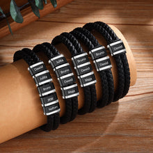 Load image into Gallery viewer, Pulsera de cuero personalizada para hombre