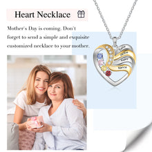 Load image into Gallery viewer, Collar con colgante de corazón de amor personalizado para mujer