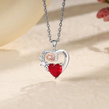 Load image into Gallery viewer, Collar de corazón con grabado personalizado