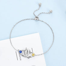 Load image into Gallery viewer, pulsera personalizada con doble corazón para mujer