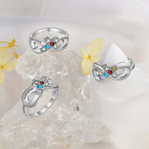 anillo con nombre grabado personalizado para mujer