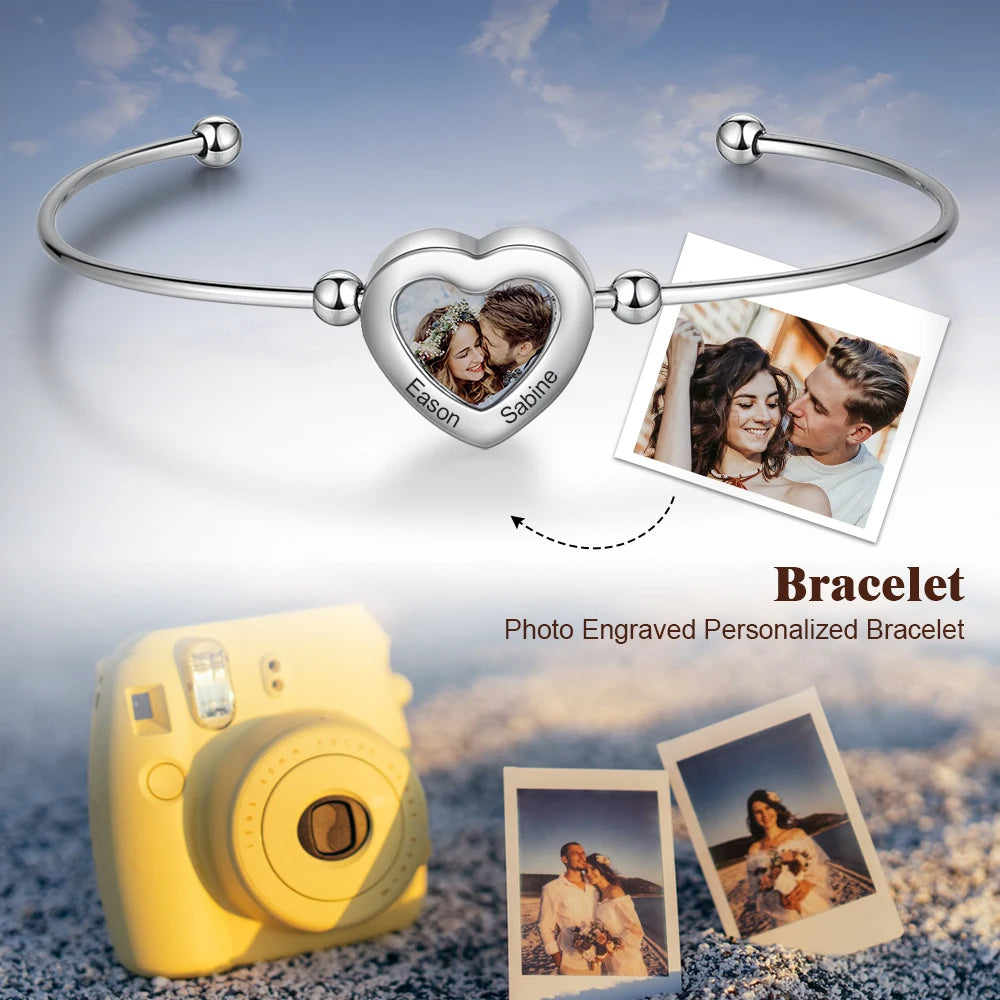 brazalete personalizado con foto de memoria para mujer