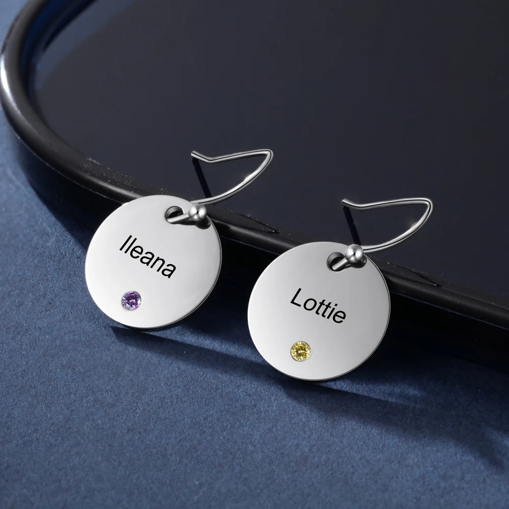 pendientes con nombre personalizado