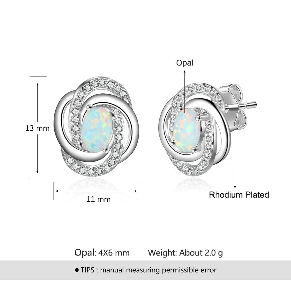 Pendientes con forma de patrón en espiral para mujer