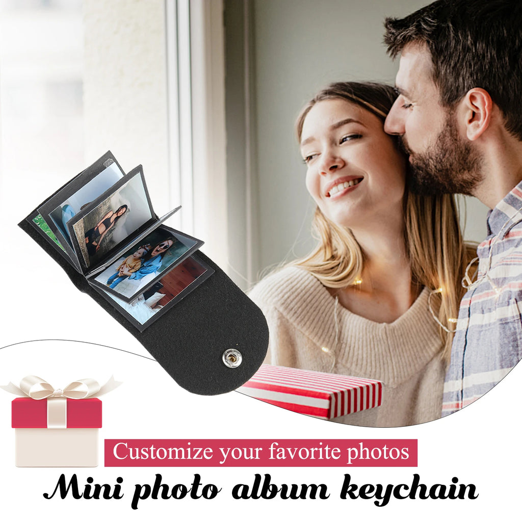 Mini llaveros de álbum de fotos personalizados para mujer