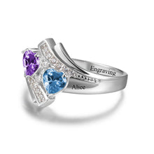 Load image into Gallery viewer, Anillo de compromiso personalizado con piedra natal