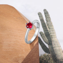 Load image into Gallery viewer, Anillos de piedra de nacimiento redondos personalizados para mujer